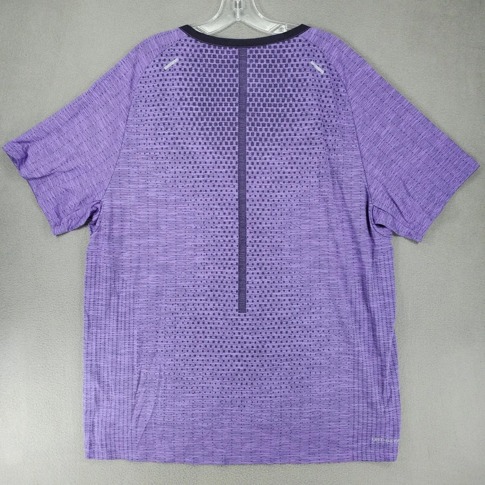Nike Running Shirt Men XL Purple Dri-FIT ADV TechKnit Ultra‎ Short Sleeve Tee